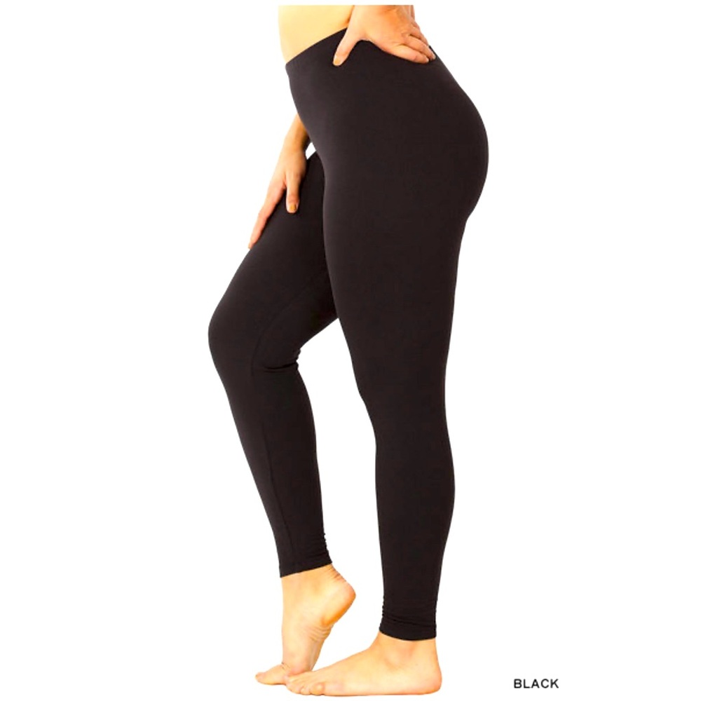NWT ZENANA PREMIUM WIDE WAISTBAND MICROFIBER FULL LENGTH LEGGINGS